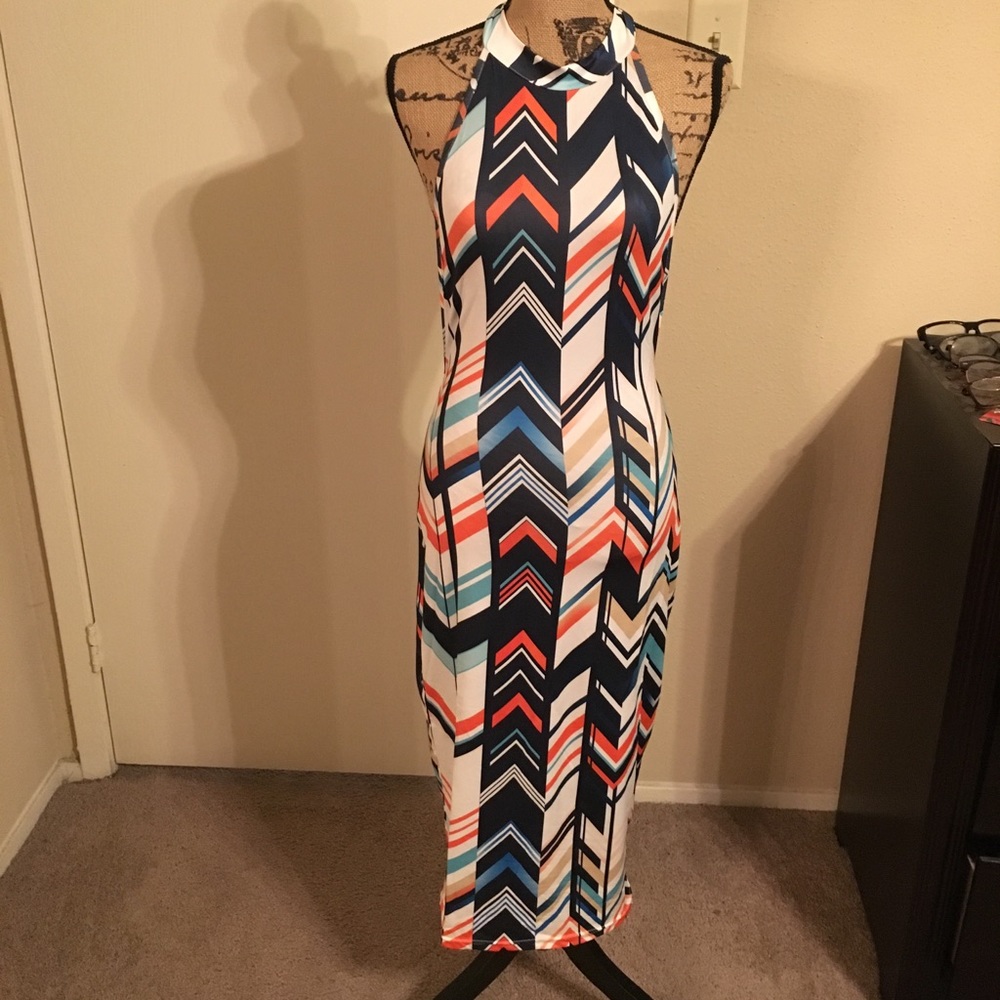 Backless body con dress